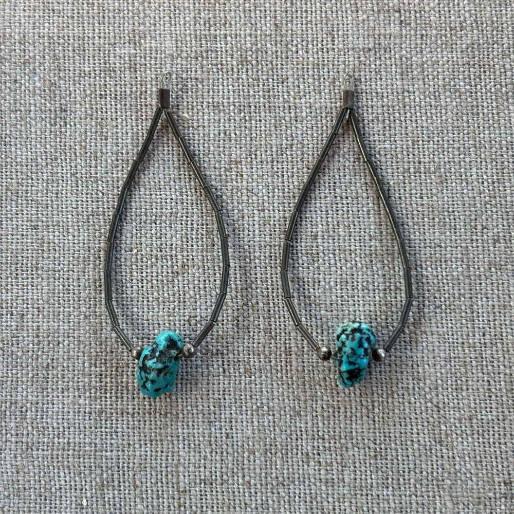 Turquoise Teardrop Charms / Pendant Components • Jewelry Making Supplies